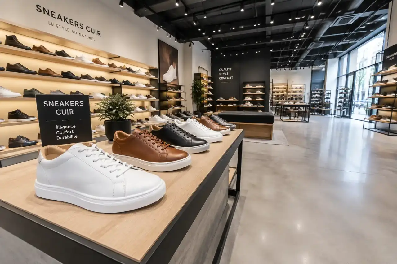sneakers cuir