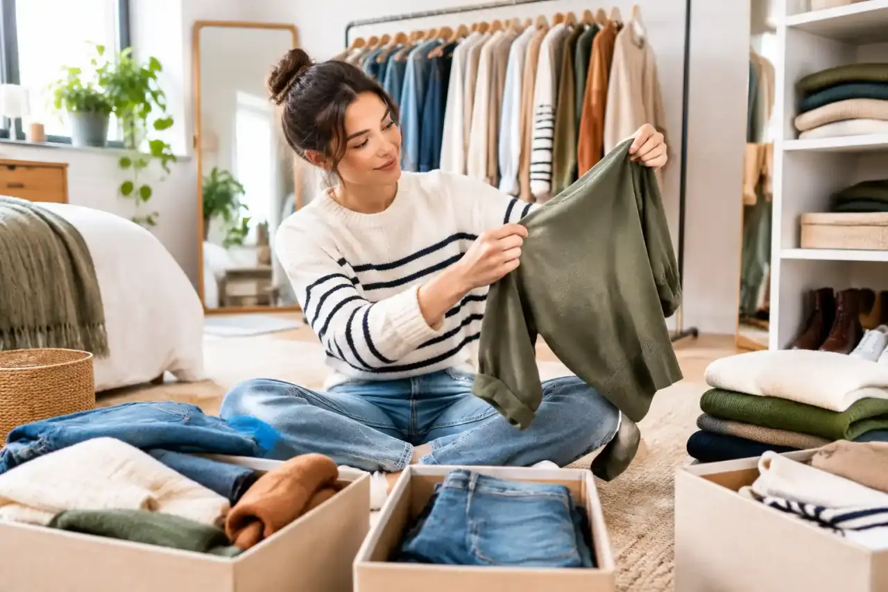 Dressing minimaliste et parfaitement ordonné