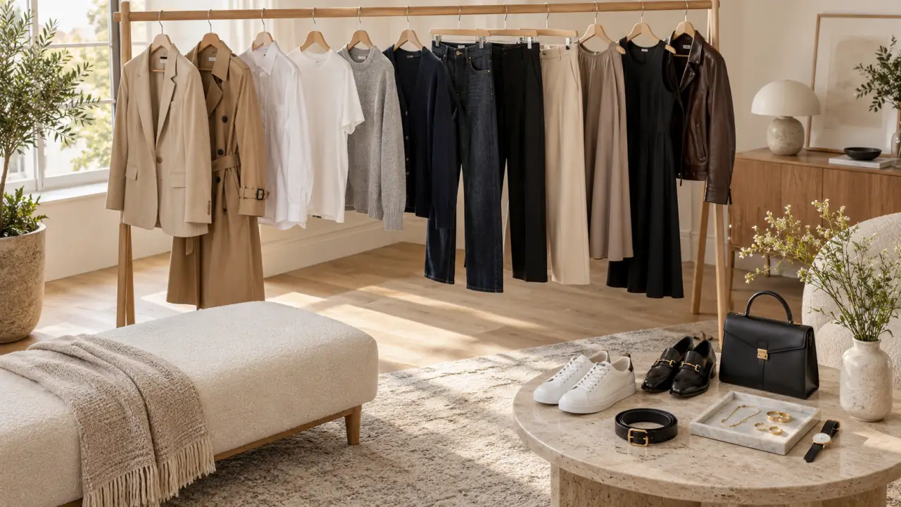 Sélection de vêtements essentiels pour une garde-robe capsule élégante