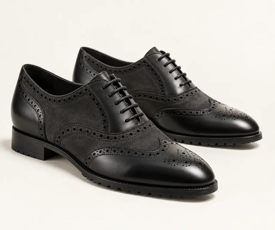 Détails de forme, de semelle et de finition de chaussures richelieu femme